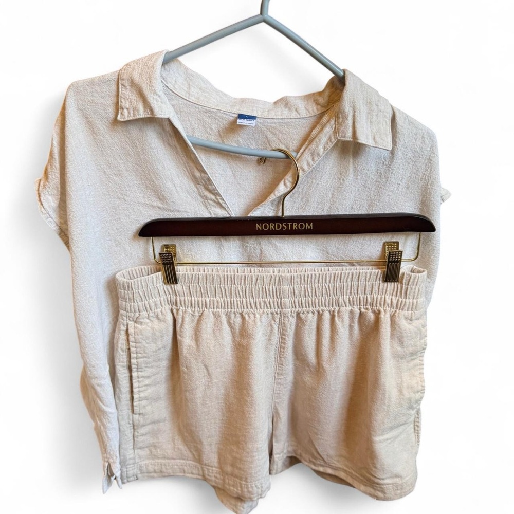 Old Navy Linen Shorts and Top Set L/M